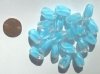 20 17x11mm Twisted Crystal Aqua Nuggets
